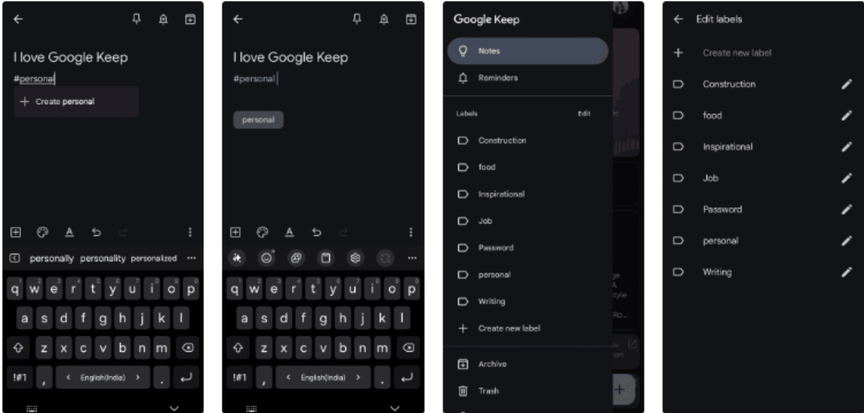 The First Google Keep feature (Picture: Collected)