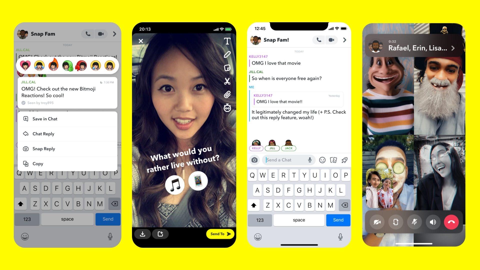 Snap chat - social media content platforms (Picture: Collected)