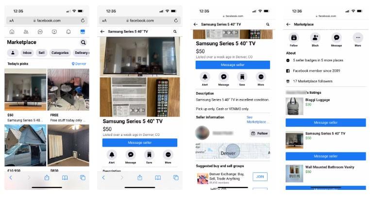 Scams on Facebook Marketplace (Picture: Collected)