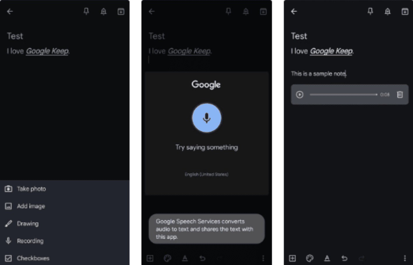 The seventh Google Keep feature (Picture: Collected)